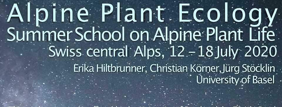 2020 Summer School Alpine Plant Ecology