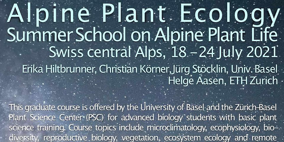 alpine plant life summer school 2021