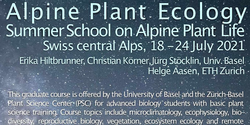 alpine plant life summer school 2021